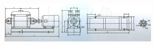SKF型水環(huán)式真空泵外形尺寸